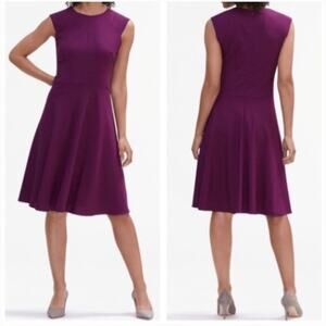 MM Lafleur Toi Dress Mini Fit to Flare Career Purple Size 1X